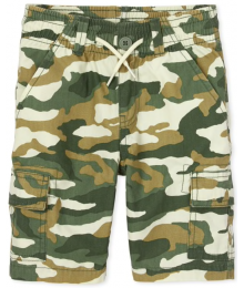  Childrens Place Olive Green Camo Cargo Shorts